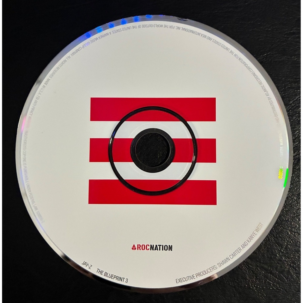 Jay-Z The Blueprint 3 CD 2009 Roc Nation Hip Hop Kanye West Disc Only
